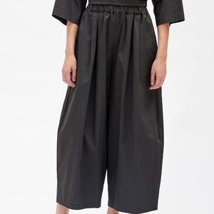 Black Crane Cotton "Wide Pants" in Shadow - Like New